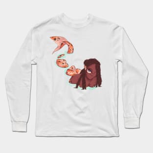 koi fish mermaid swim Long Sleeve T-Shirt